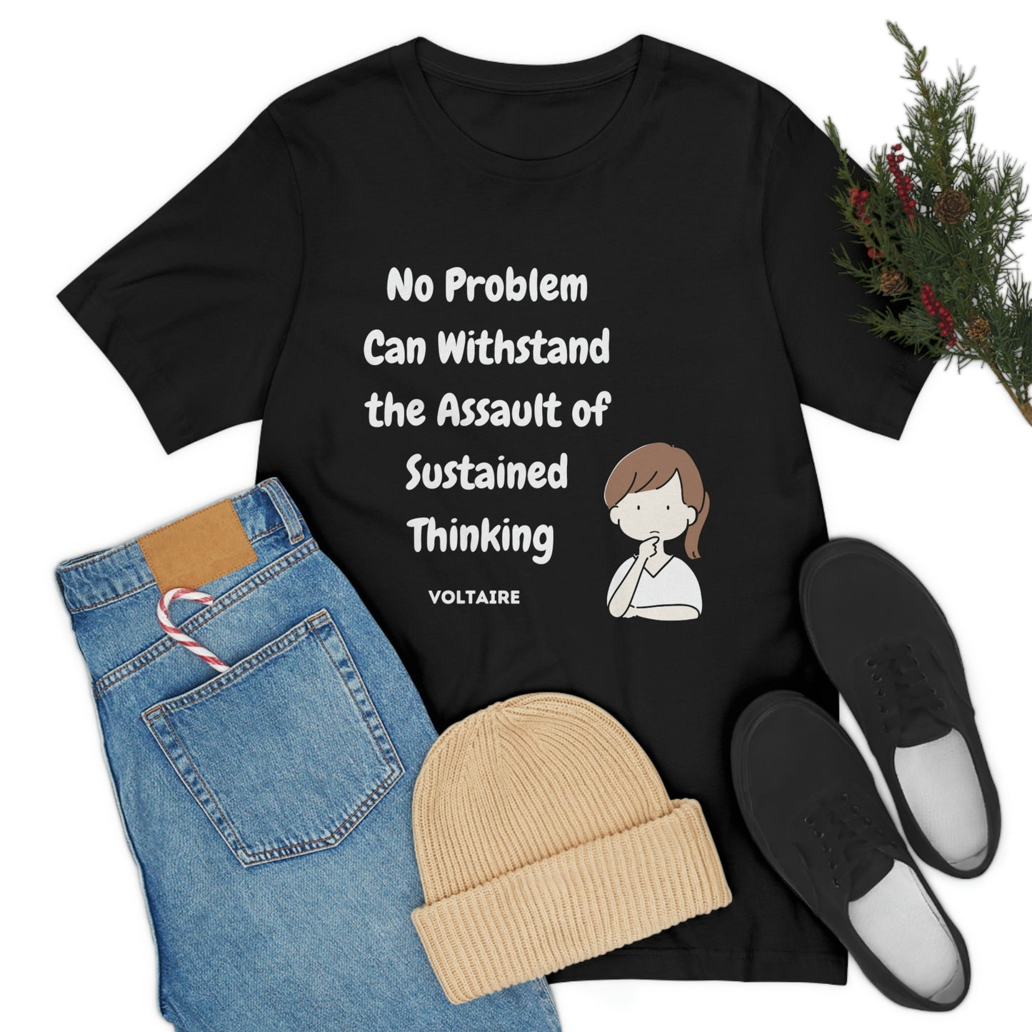 No Problem Voltaire Quote Unisex Jersey Short Sleeve Tee