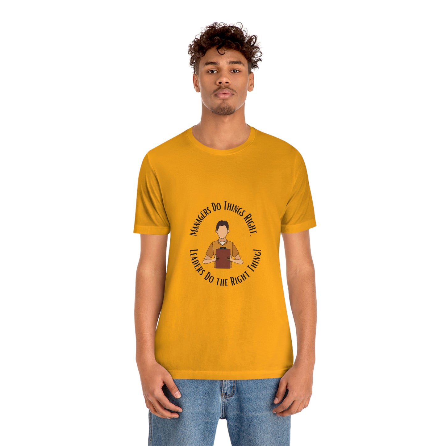 Managers vs. Leaders - Unisex Jersey Short Sleeve Tee