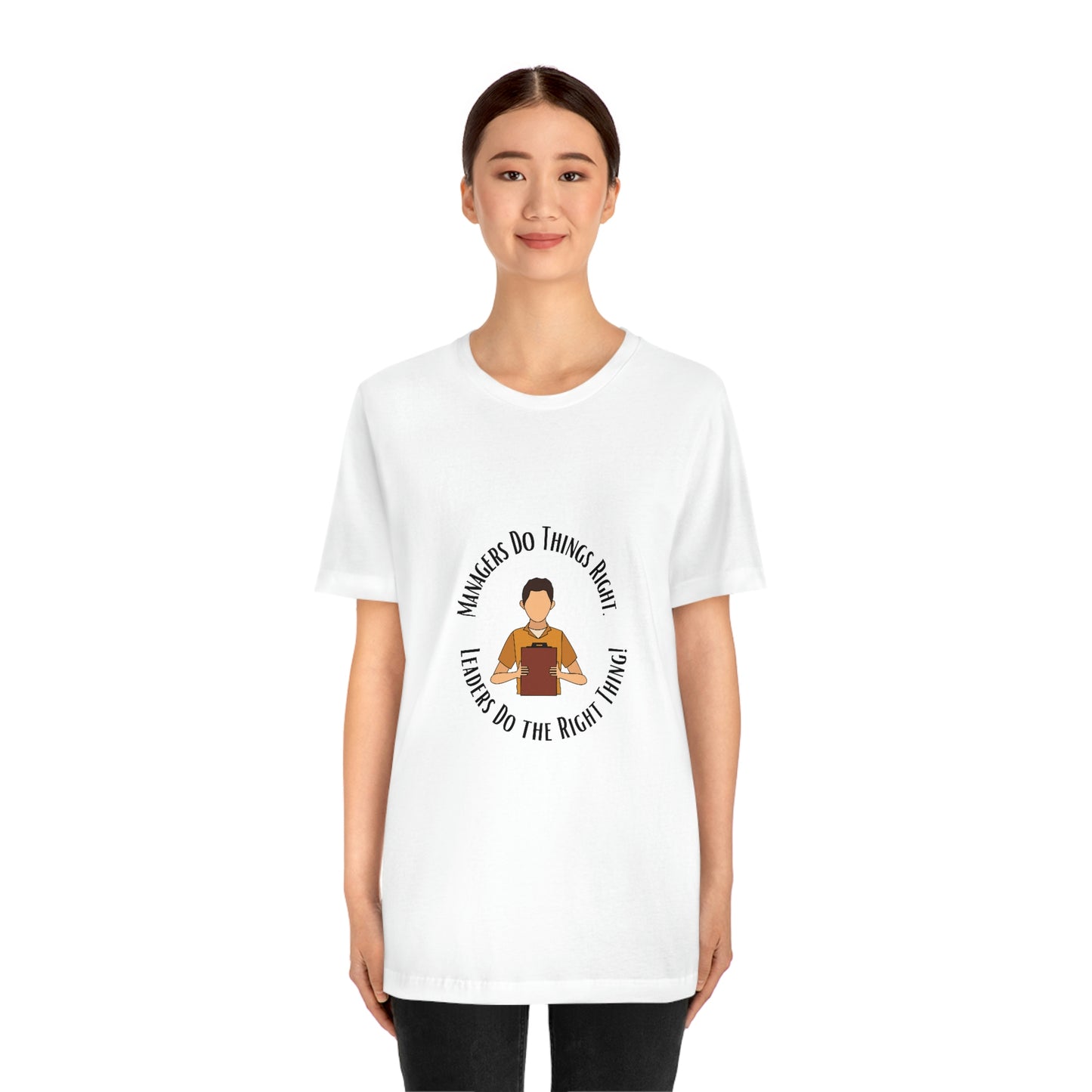 Managers vs. Leaders - Unisex Jersey Short Sleeve Tee