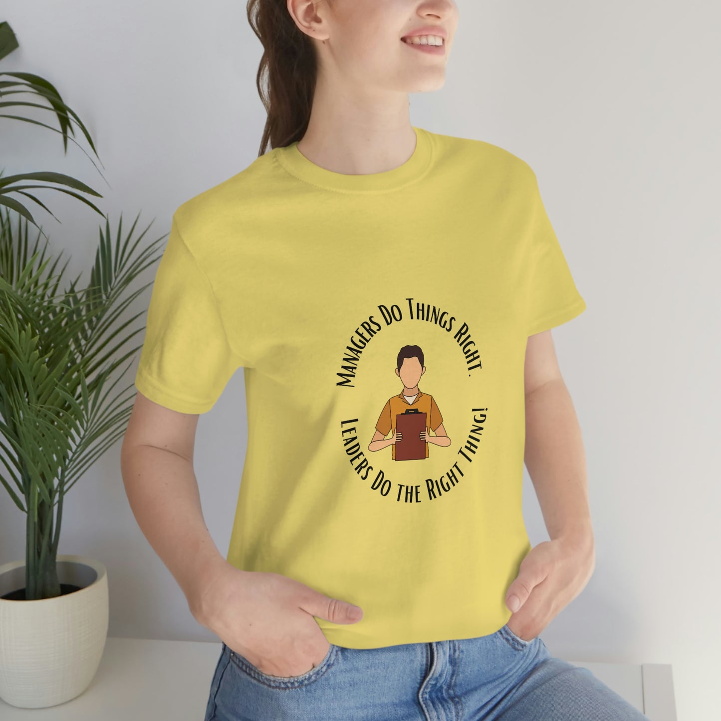Managers vs. Leaders - Unisex Jersey Short Sleeve Tee