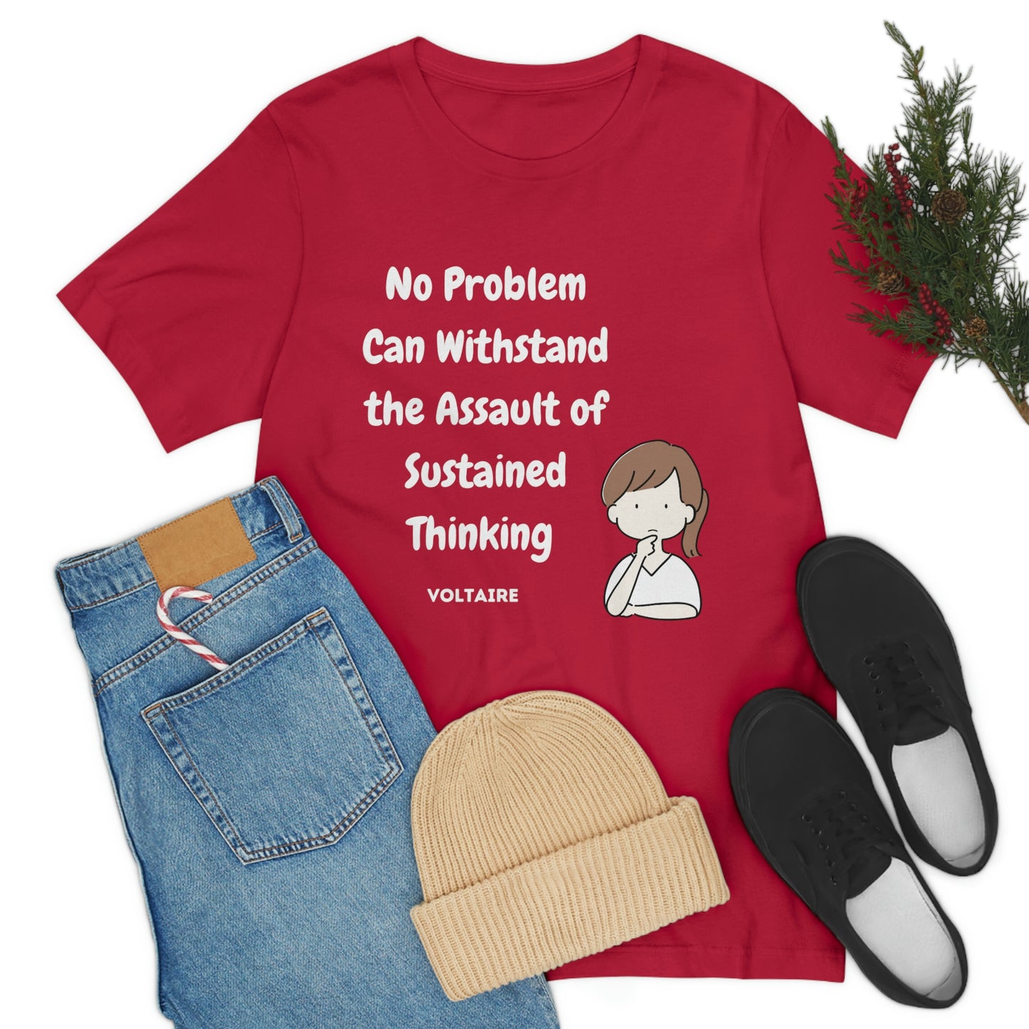 No Problem Voltaire Quote Unisex Jersey Short Sleeve Tee