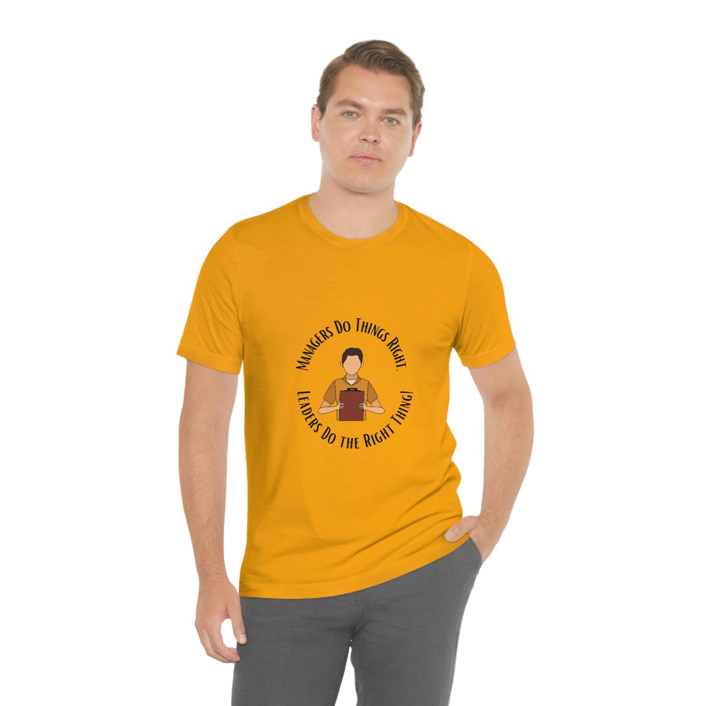 Managers vs. Leaders - Unisex Jersey Short Sleeve Tee