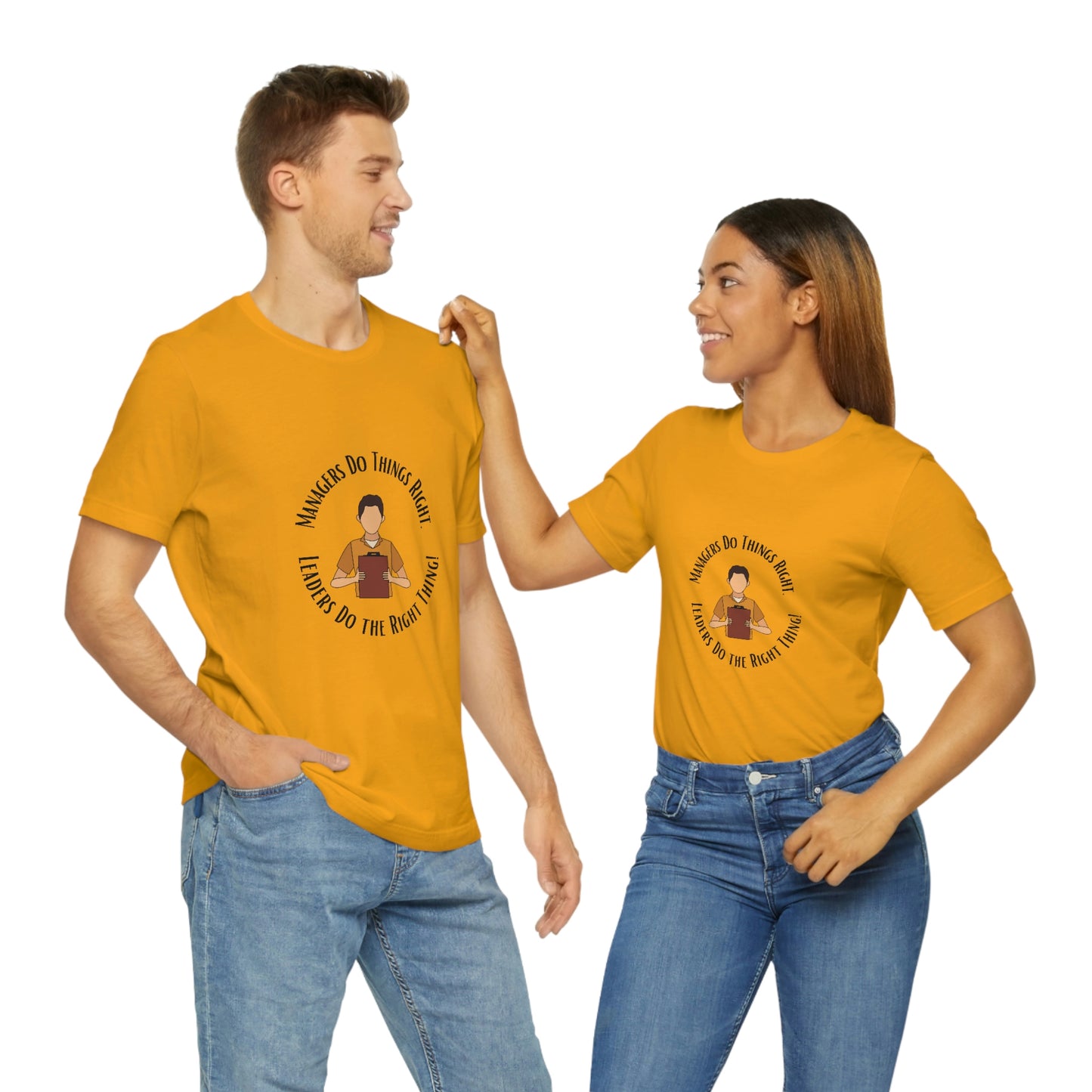Managers vs. Leaders - Unisex Jersey Short Sleeve Tee