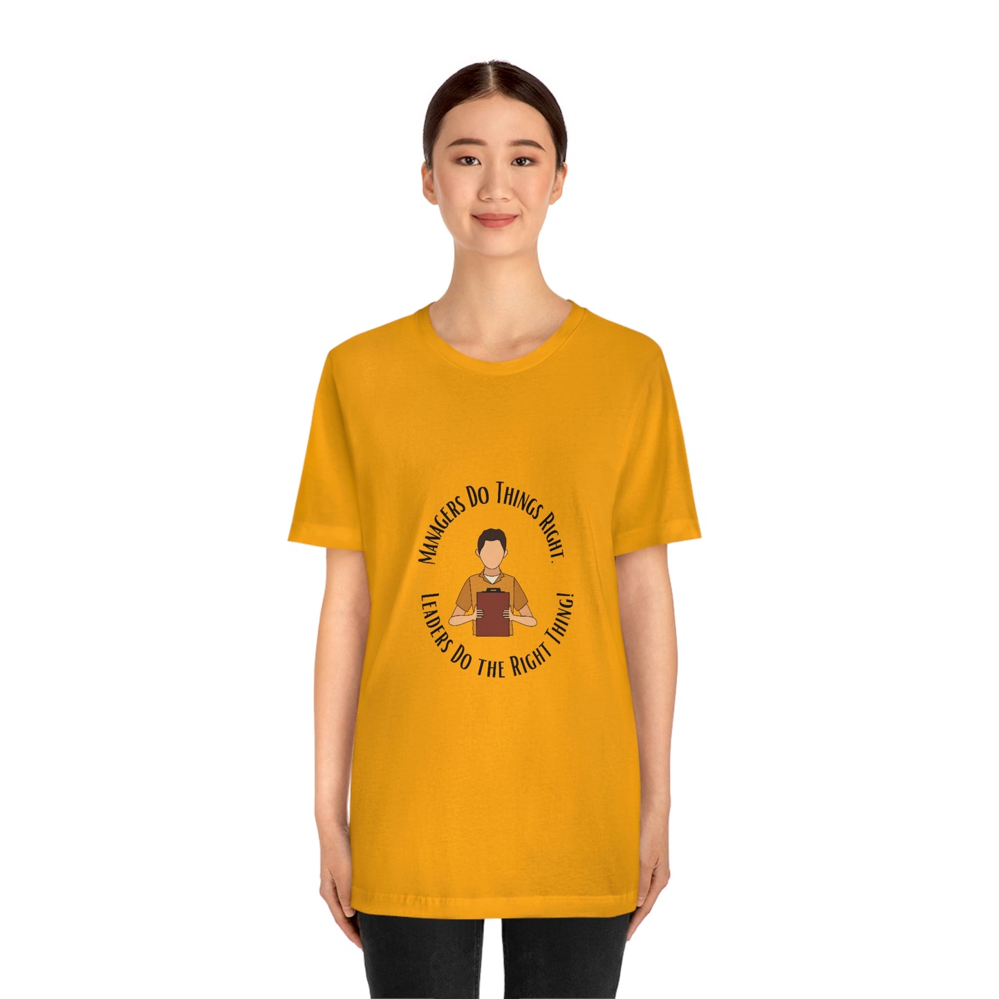 Managers vs. Leaders - Unisex Jersey Short Sleeve Tee