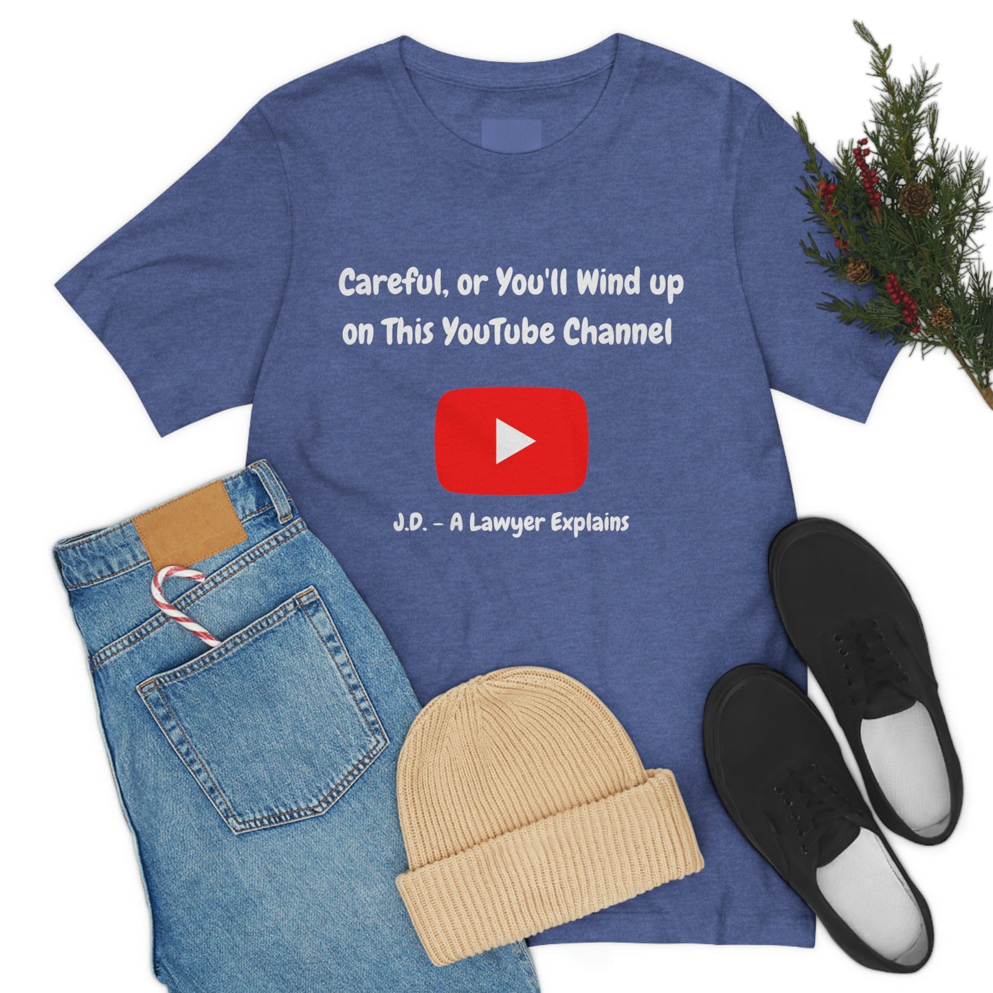 Careful or You'll Wind Up On This YouTube Channel Funny Unisex Jersey Short Sleeve Tee