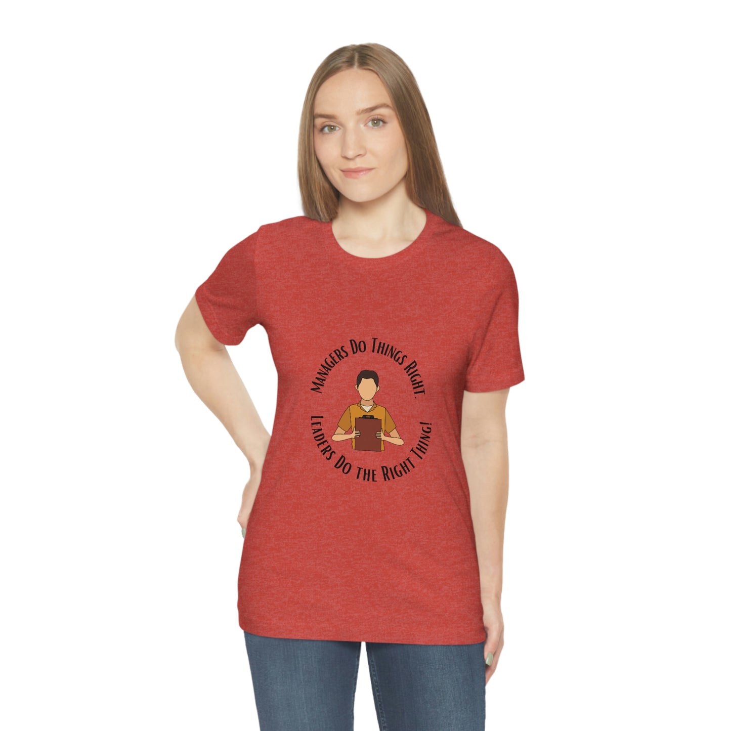 Managers vs. Leaders - Unisex Jersey Short Sleeve Tee