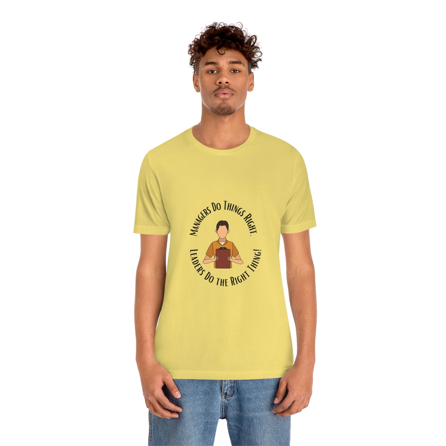 Managers vs. Leaders - Unisex Jersey Short Sleeve Tee
