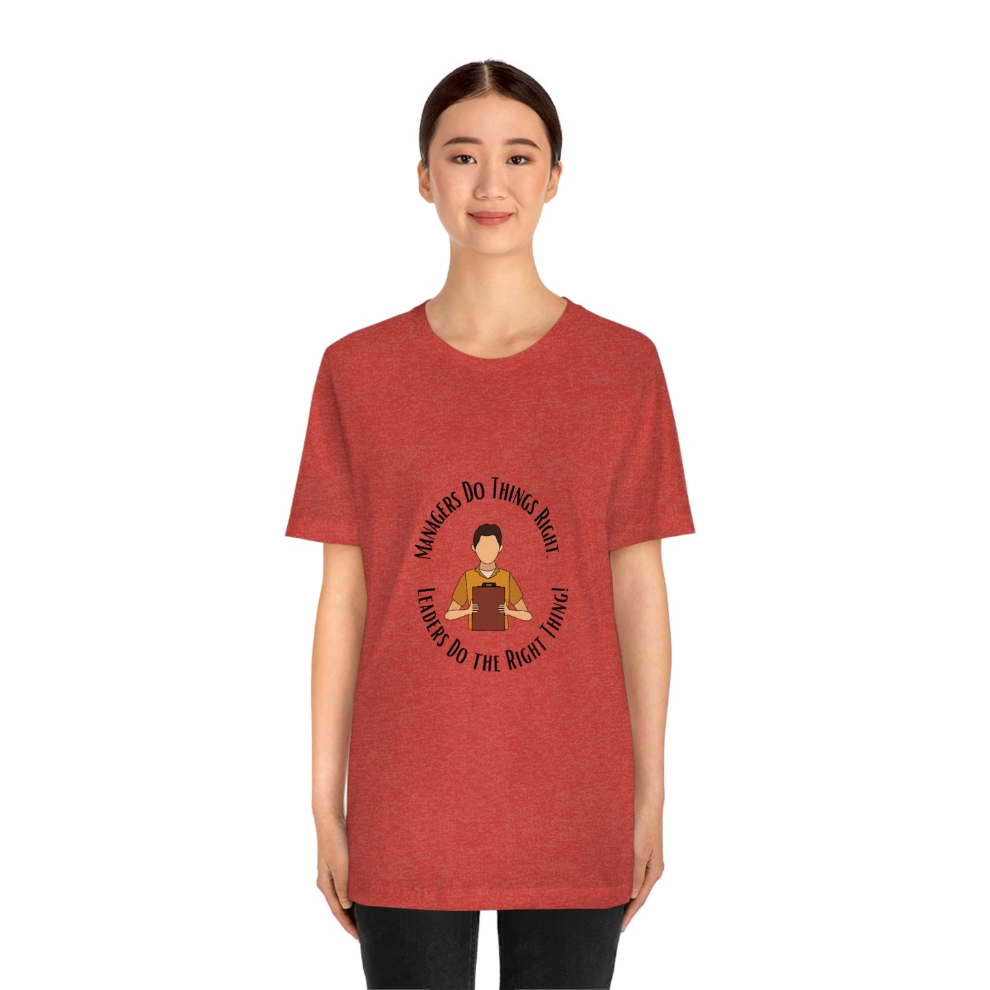 Managers vs. Leaders - Unisex Jersey Short Sleeve Tee
