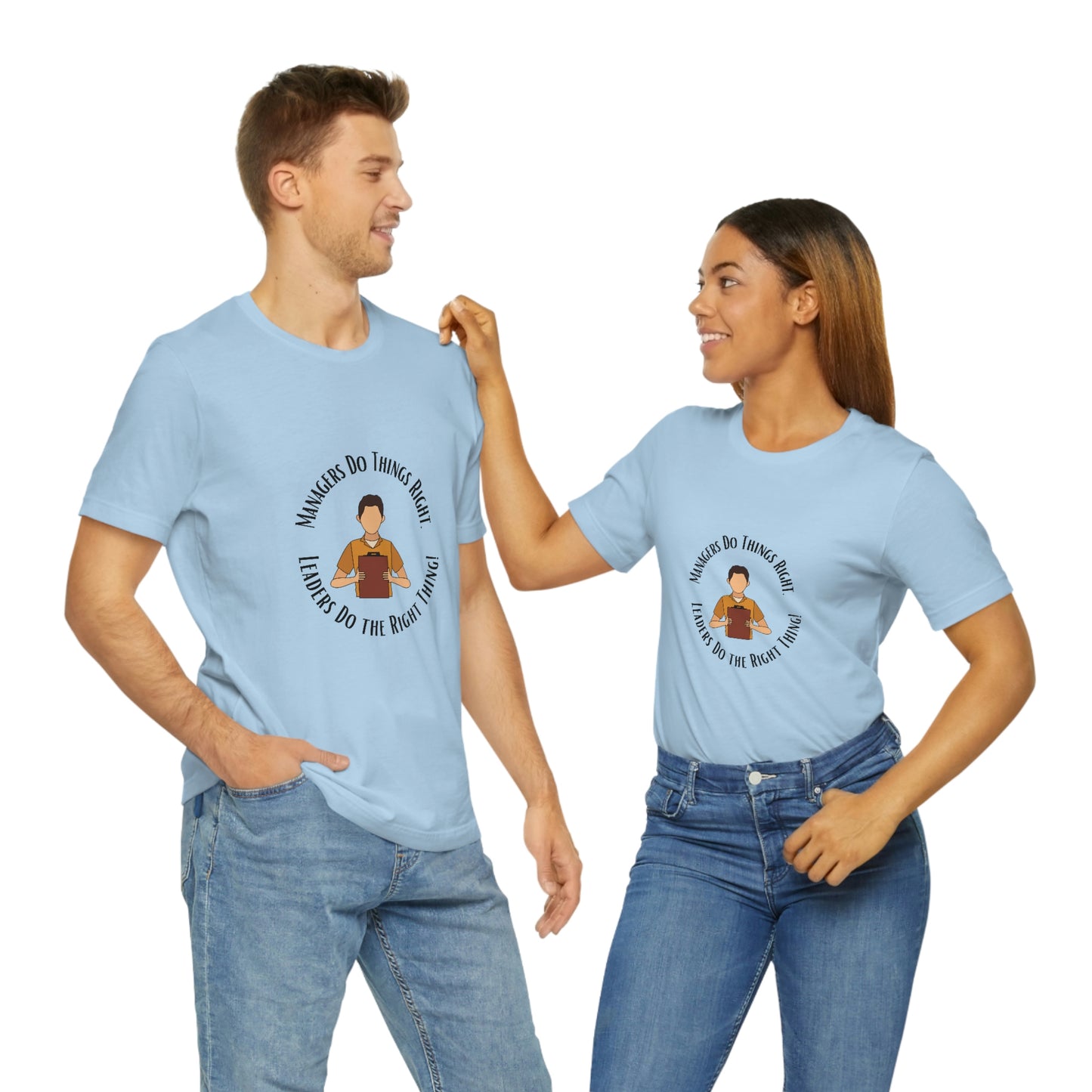 Managers vs. Leaders - Unisex Jersey Short Sleeve Tee
