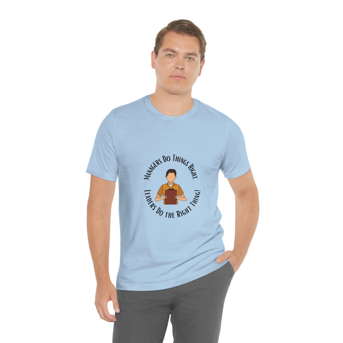 Managers vs. Leaders - Unisex Jersey Short Sleeve Tee