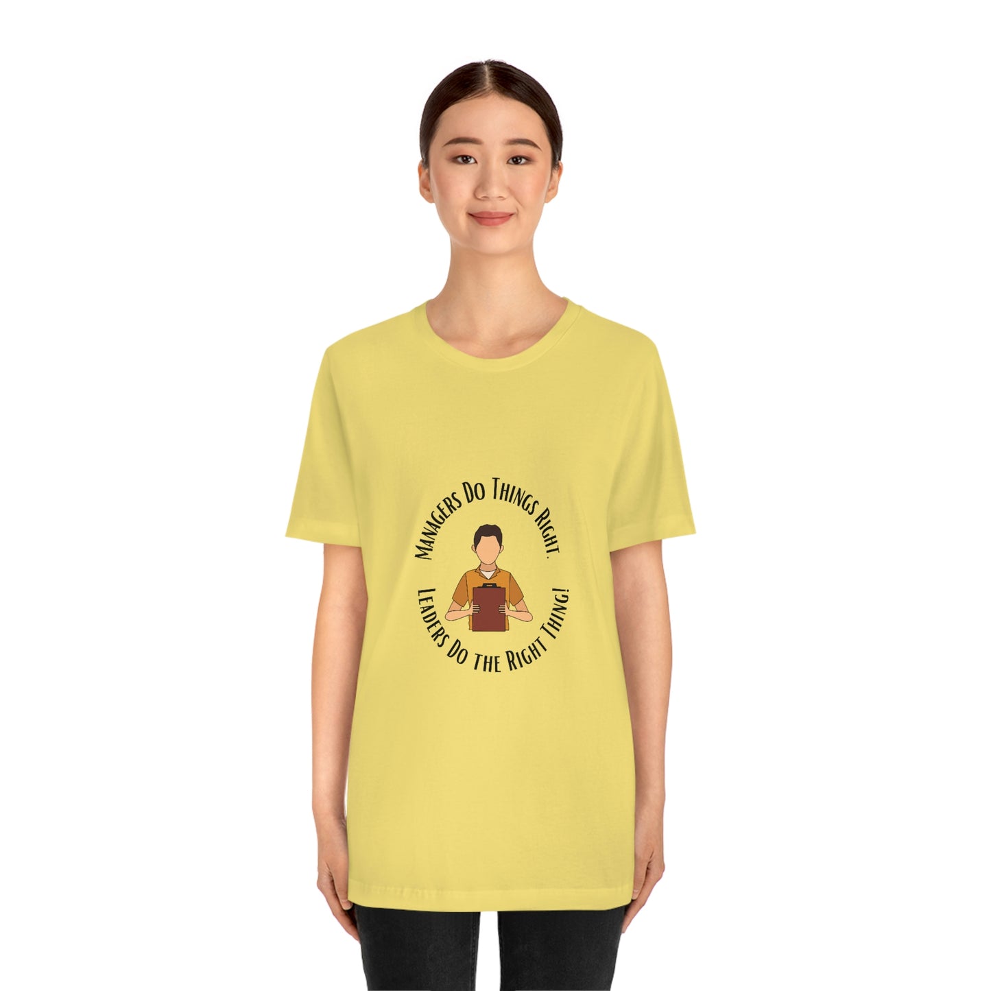 Managers vs. Leaders - Unisex Jersey Short Sleeve Tee