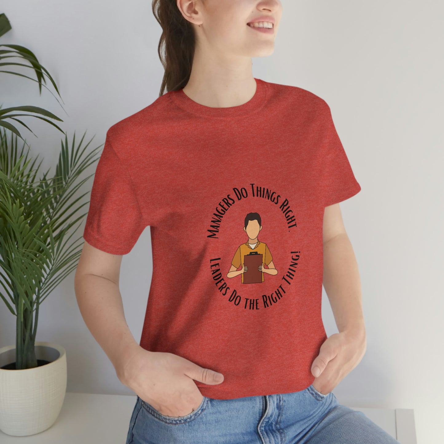 Managers vs. Leaders - Unisex Jersey Short Sleeve Tee