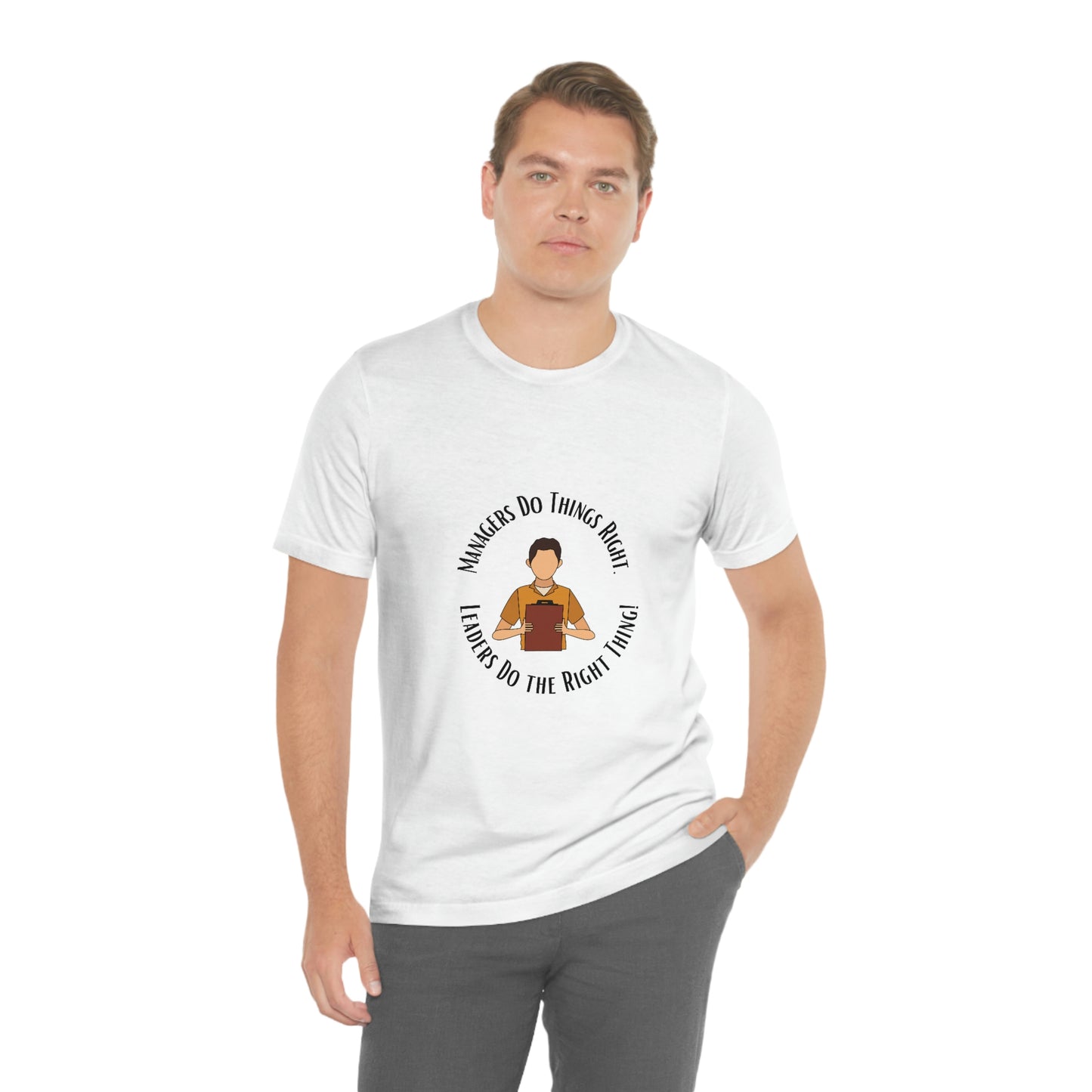 Managers vs. Leaders - Unisex Jersey Short Sleeve Tee