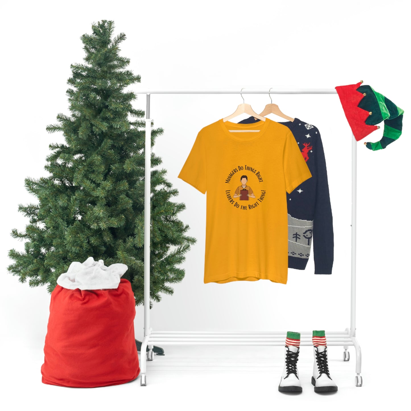 Managers vs. Leaders - Unisex Jersey Short Sleeve Tee