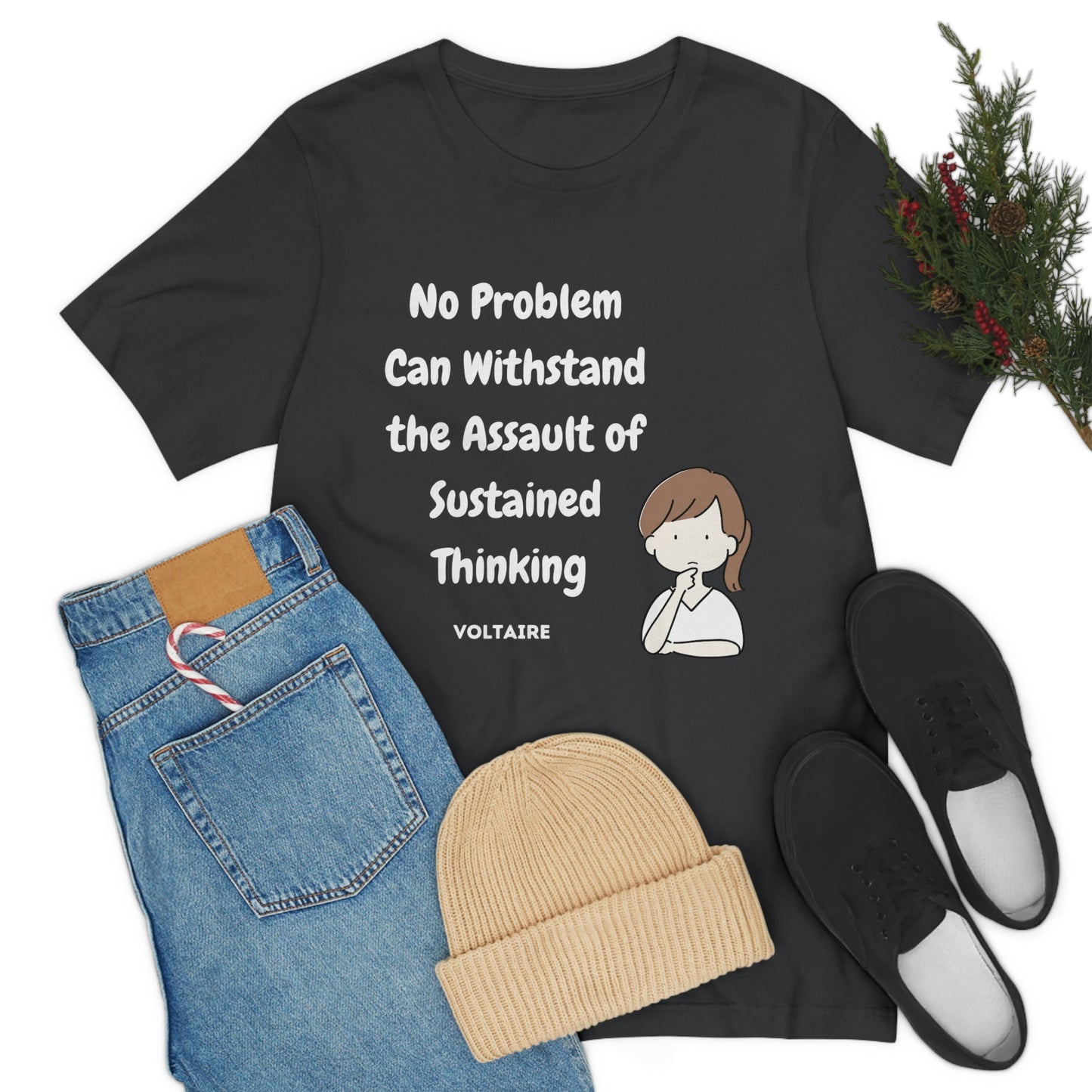 No Problem Voltaire Quote Unisex Jersey Short Sleeve Tee
