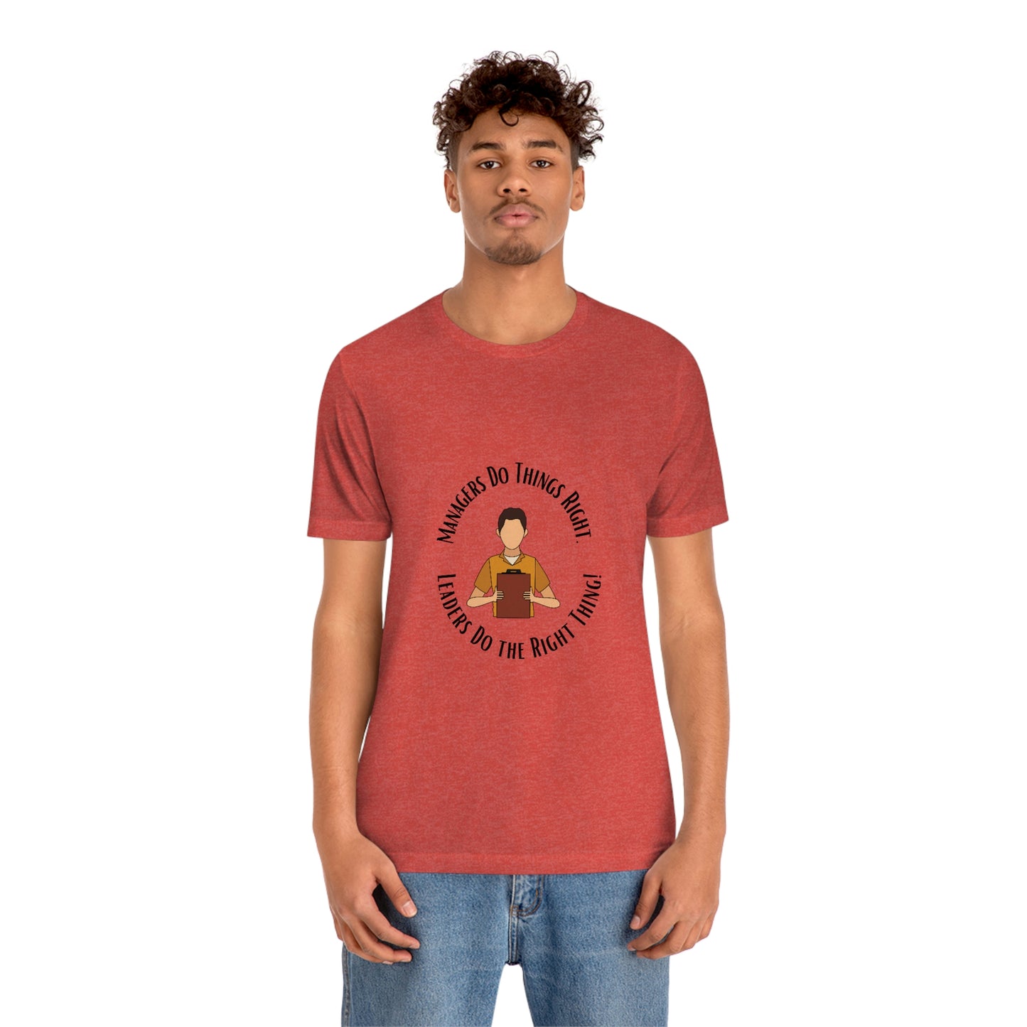 Managers vs. Leaders - Unisex Jersey Short Sleeve Tee