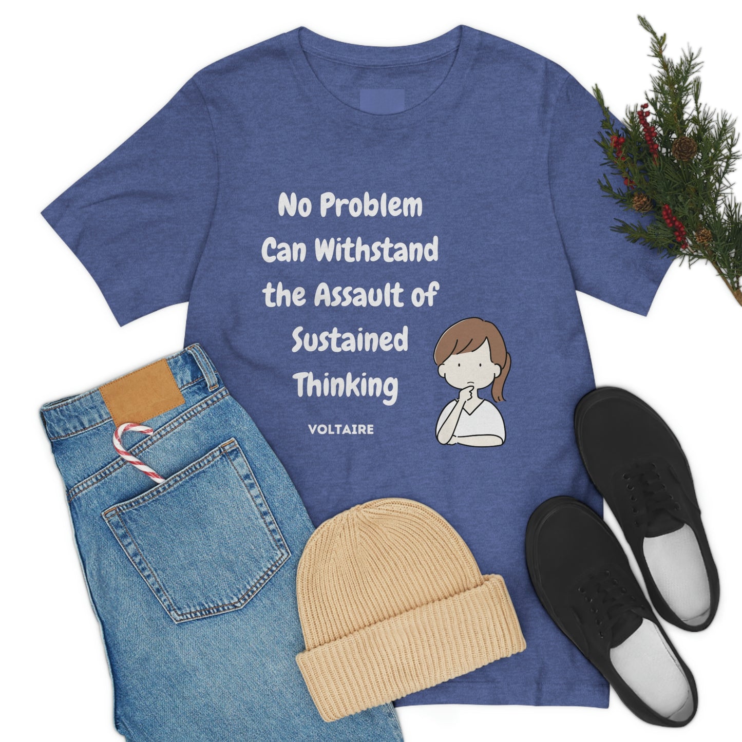 No Problem Voltaire Quote Unisex Jersey Short Sleeve Tee